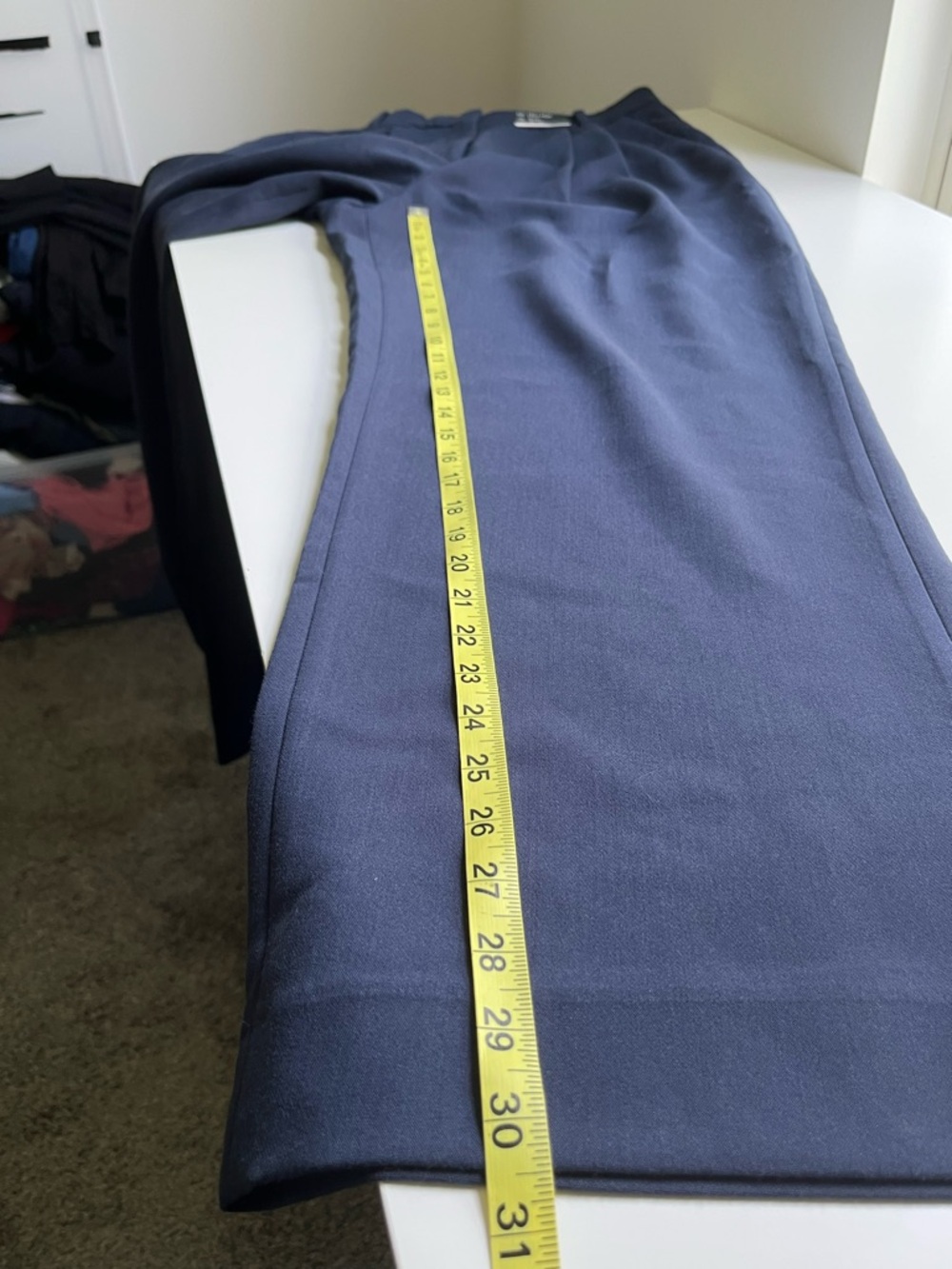 NEW Abercrombie & Fitch Sloane Tailored Wide Leg Pants Curve Love Blue 10 30 R - Picture 12 of 12
